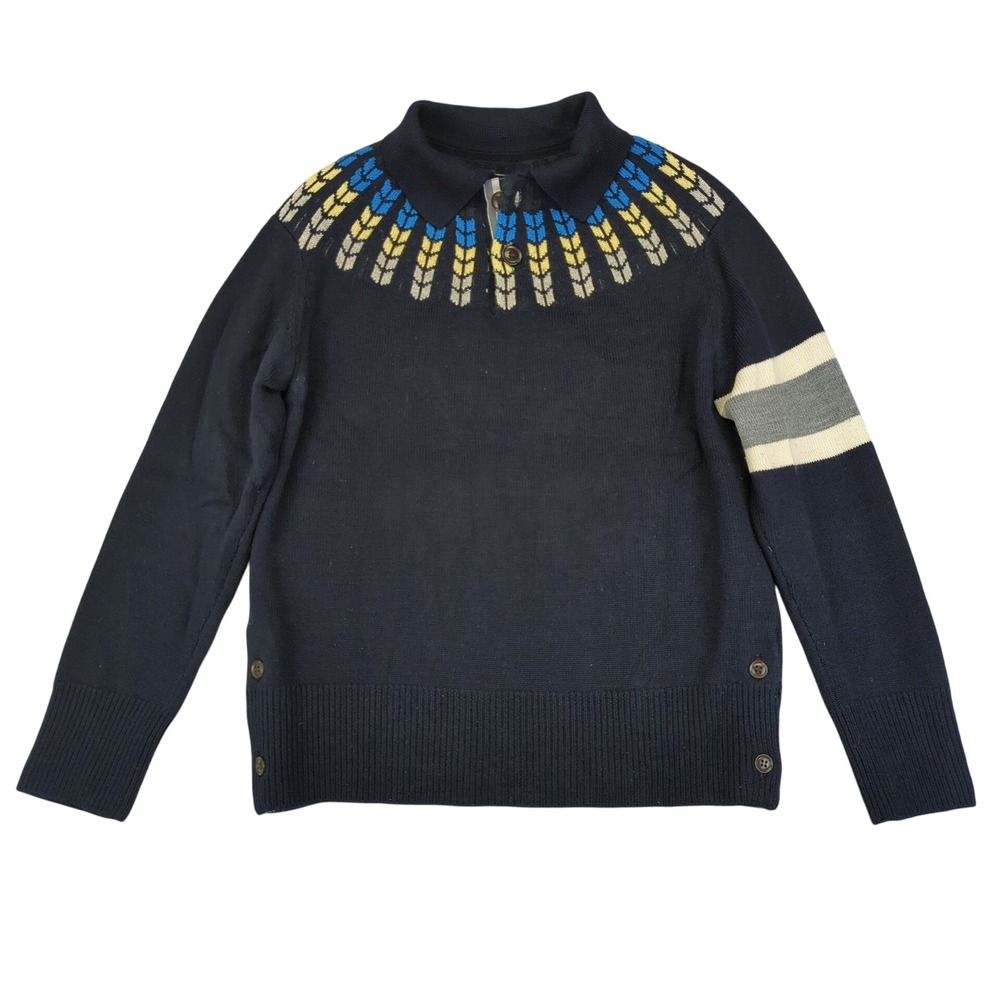 Thom Grey by Thom Browne Mens Wool Knit‎ Sweater Medium Stripe Detail Pullover